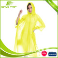 Eco-friendly Material Colorful Emergency Waterproof Disposable PE Poncho with hood